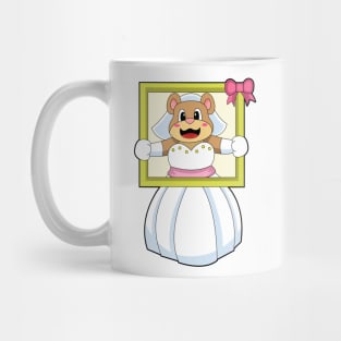 Bear as Bride with Wedding dress & Picture Frame Mug